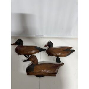 Vintage Syroco Duck Decoy Wall Hangings MCM Mid-Century 1960s Set of 3 USA